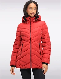 Accordion Waist Vegan Polyloft® Detachable Hooded Jacket by Snoboll