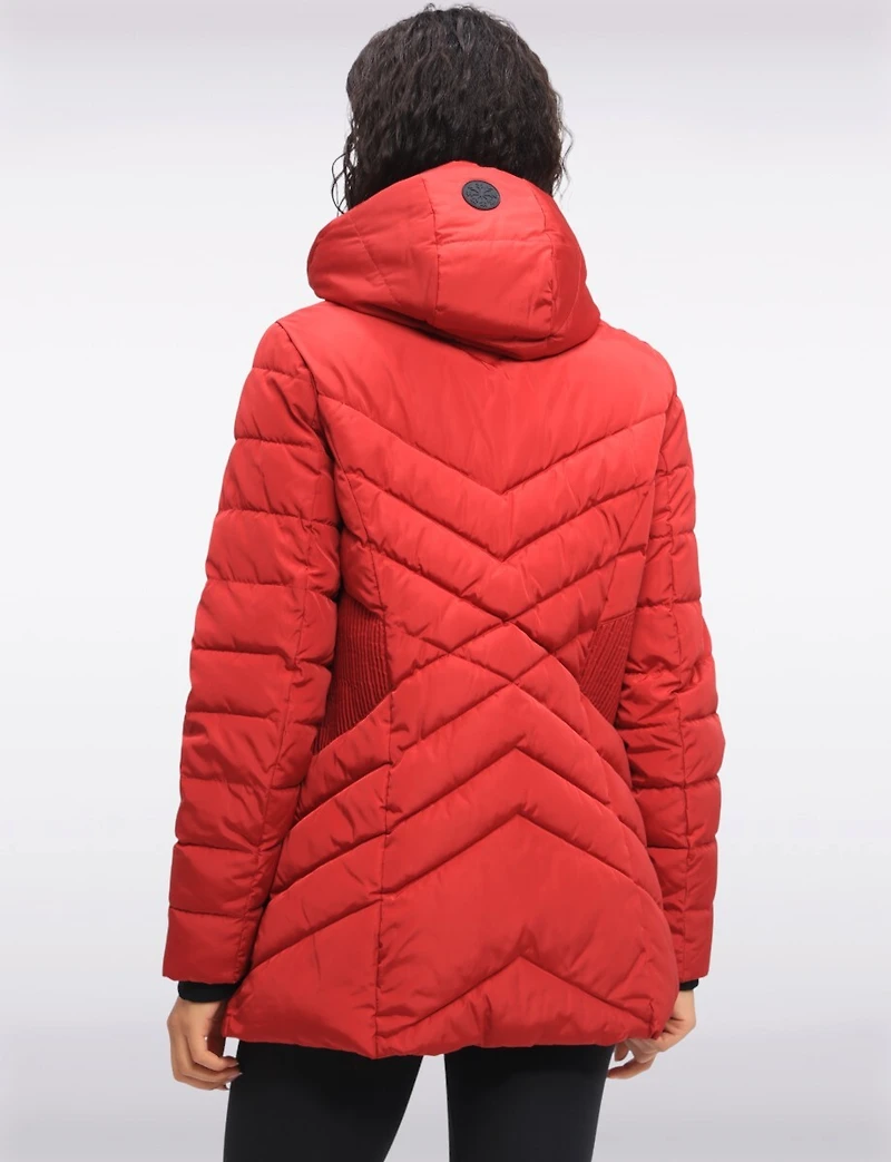 Accordion Waist Vegan Polyloft® Detachable Hooded Jacket by Snoboll