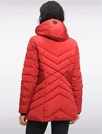 Accordion Waist Vegan Polyloft® Detachable Hooded Jacket by Snoboll