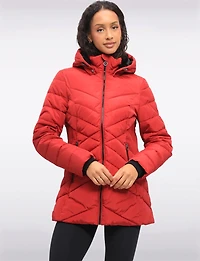 Accordion Waist Vegan Polyloft® Detachable Hooded Jacket by Snoboll