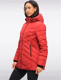 Accordion Waist Vegan Polyloft® Detachable Hooded Jacket by Snoboll