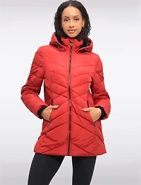 Accordion Waist Vegan Polyloft® Detachable Hooded Jacket by Snoboll