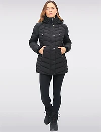 Classic Vegan Polyloft® Puffer Jacket with Detachable Hood by Snoboll