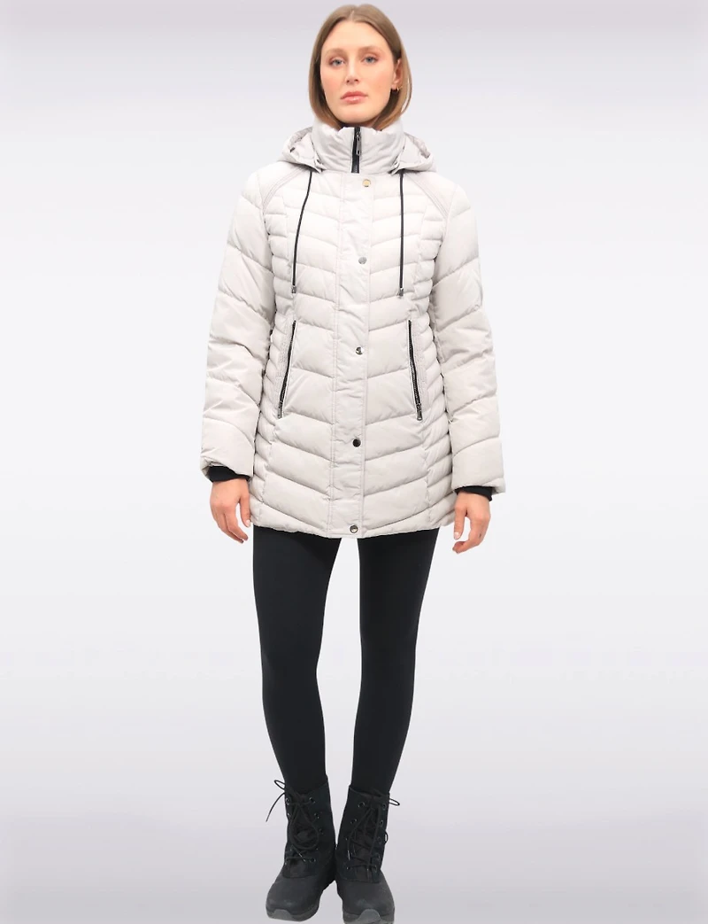 Classic Vegan Polyloft® Puffer Jacket with Detachable Hood by Snoboll