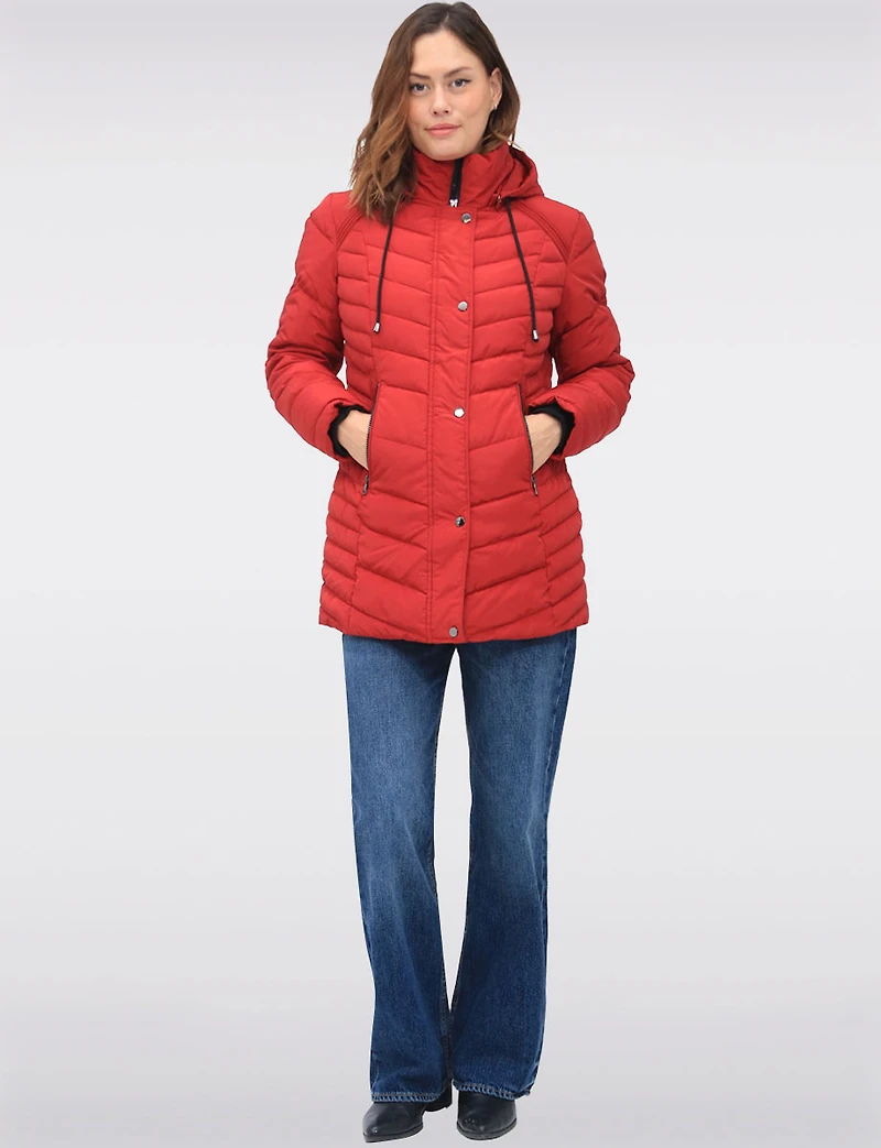 Classic Vegan Polyloft® Puffer Jacket with Detachable Hood by Snoboll