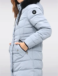 Versatile Vegan Removable Hood Parka with Faux Fur Trim & Neck Warmer by Snoboll