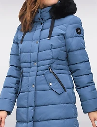 Versatile Vegan Removable Hood Parka with Faux Fur Trim & Neck Warmer by Snoboll