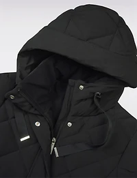 Diamond Quilt Recycled Insulation Wind & Water-Resistant Hooded Jacket by Luhta