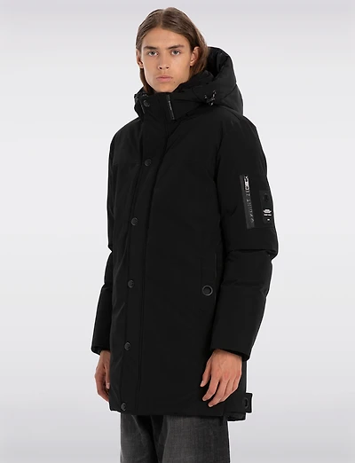 Vegan Eco-Down Insulated Parka with Detachable Faux Fur Lined Hood by Point Zero
