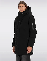 Vegan Eco-Down Insulated Parka with Detachable Faux Fur Lined Hood by Point Zero