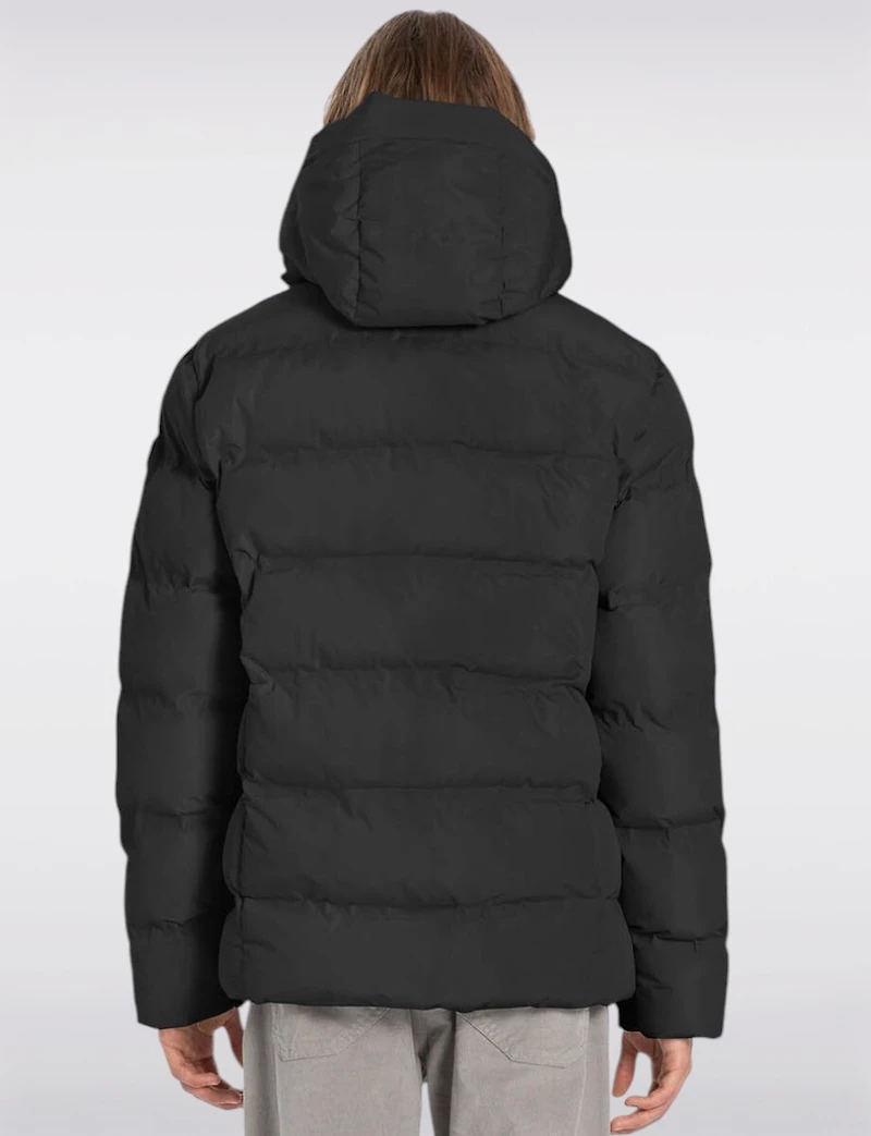 Men’s Lightweight Eco-Down Winter Puffer Jacket with Hood by Point Zero