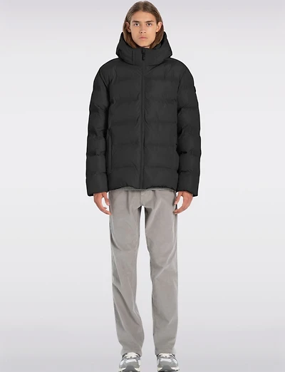 Men’s Lightweight Eco-Down Winter Puffer Jacket with Hood by Point Zero
