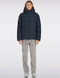 Men’s Lightweight Eco-Down Winter Puffer Jacket with Hood by Point Zero