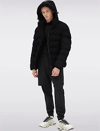 Vegan Corduroy Puffer Jacket with Removable Hood & Plush Lining by Point Zero
