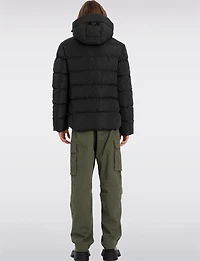 Vegan Hooded Wide Quilted Puffer Jacket with Touchless Tech Pocket by Point Zero