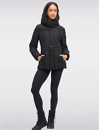 Vegan Textured Polyfill Hooded Jacket by Oxygen