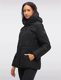 Vegan Textured Polyfill Hooded Jacket by Oxygen
