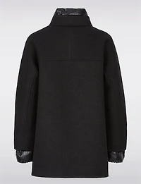 Chic Boucle Snap Closure Coat with Soft Puffer Lining and Trim by Geox Respira