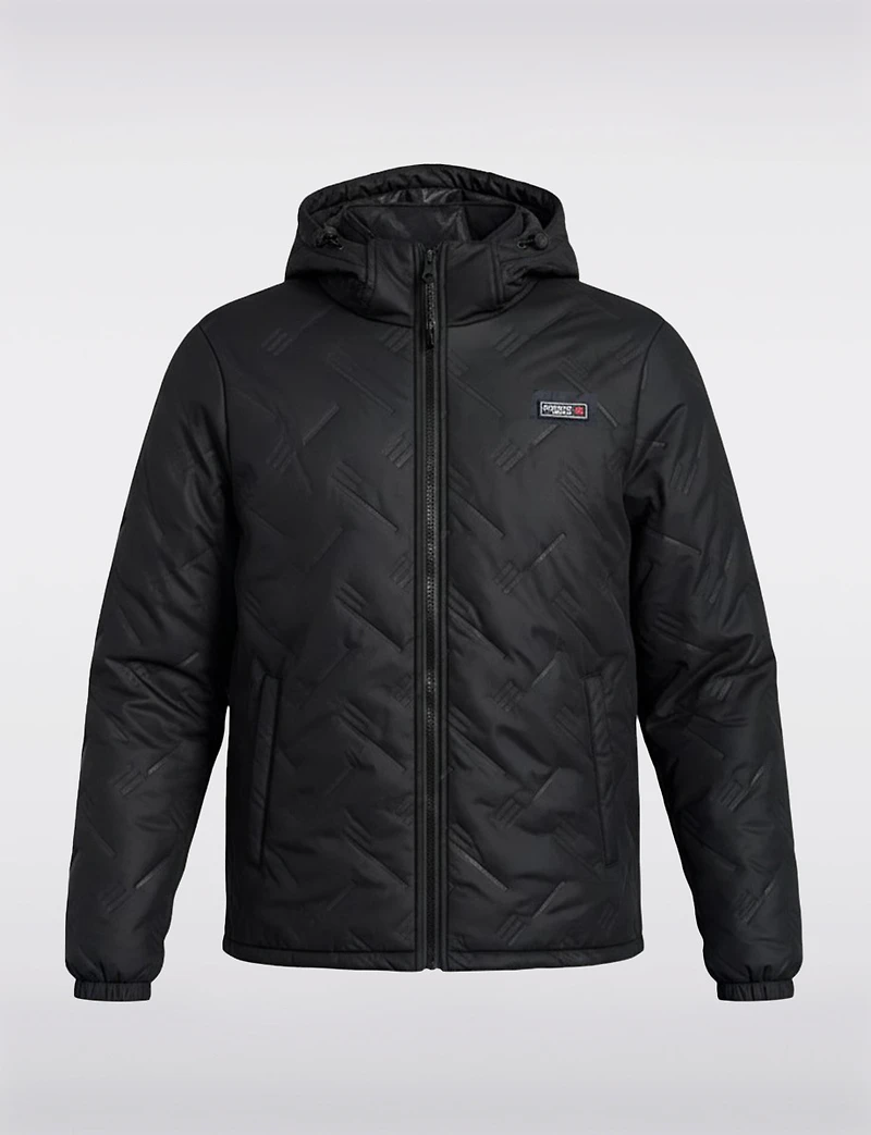 Men's Lightweight Quilted Jacket With Side Panel Details & Drawstring by Oxygen