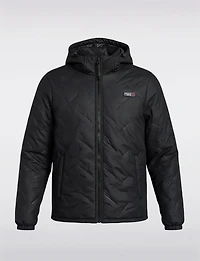 Men's Lightweight Quilted Jacket With Side Panel Details & Drawstring by Oxygen