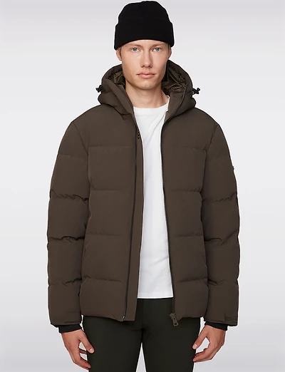 Men's Lightweight Hooded Puffer Jacket - Windproof Design by Projek Raw