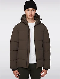 Men's Lightweight Hooded Puffer Jacket - Windproof Design by Projek Raw