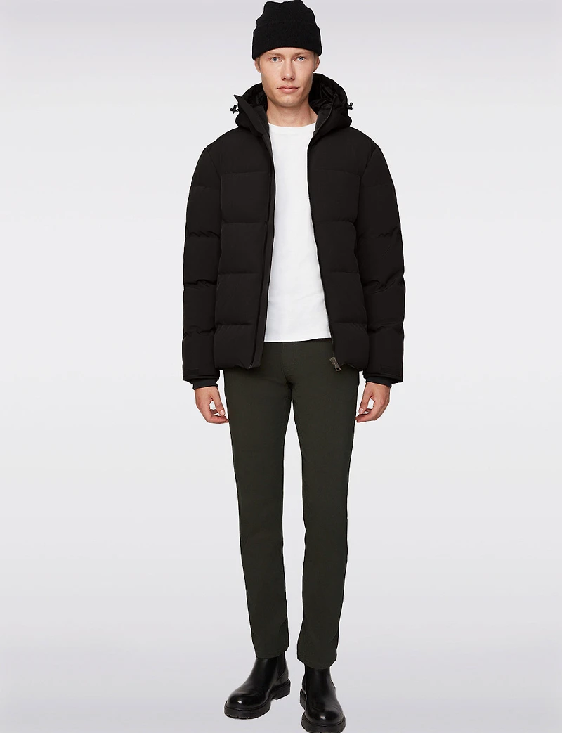 Men's Lightweight Hooded Puffer Jacket - Windproof Design by Projek Raw