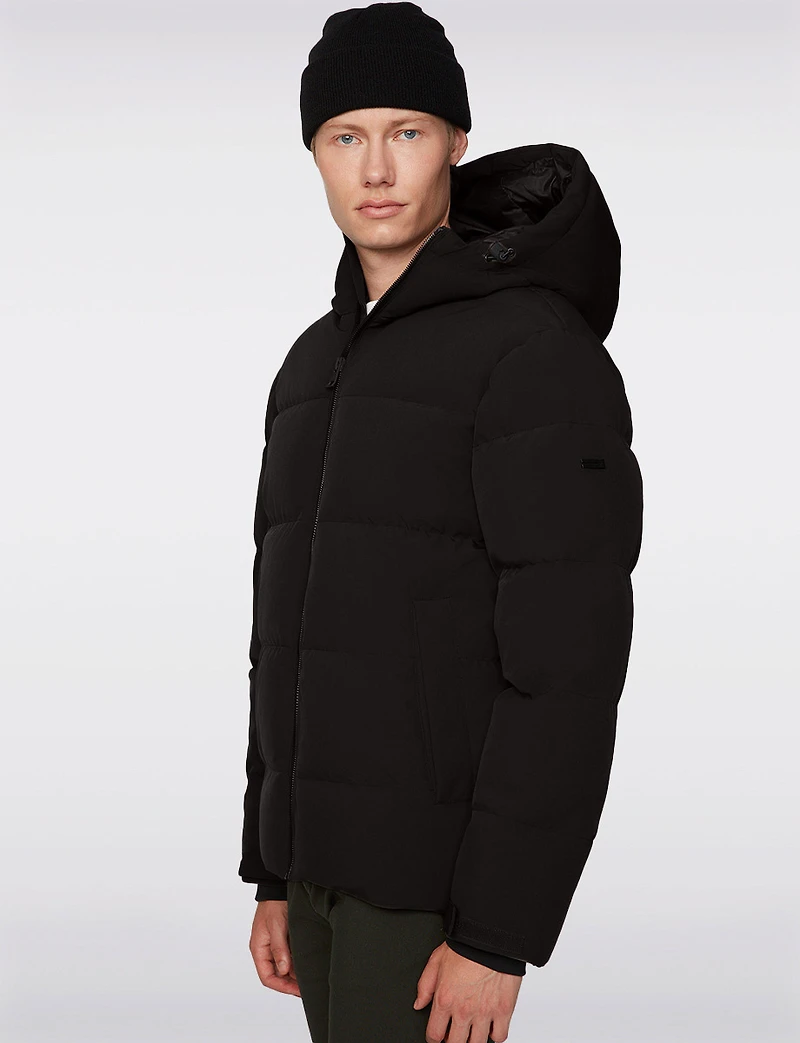 Men's Lightweight Hooded Puffer Jacket - Windproof Design by Projek Raw