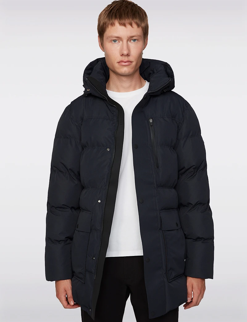 Men’s Recycled Windproof Eco-Down Puffer Parka with Detachable Hood byProjek Raw