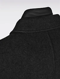 Versatile Tailored Breathable Wool-Blend Coat with Detachable Puffer Bib by Geox