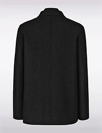 Versatile Tailored Breathable Wool-Blend Coat with Detachable Puffer Bib by Geox
