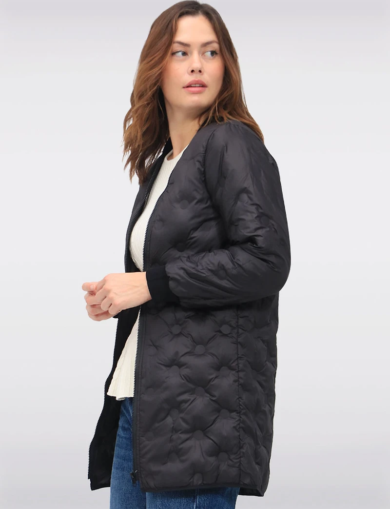 Celia 3-in-1 Vegan Drawstring Waist Hooded Coat & Removable Inner Layer by Saki