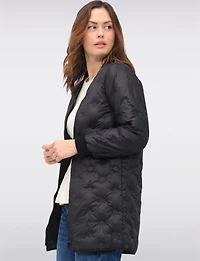 Celia 3-in-1 Vegan Drawstring Waist Hooded Coat & Removable Inner Layer by Saki