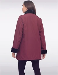 Stella Reversible Coat with Vegan Faux Fur and Smooth Side by Saki