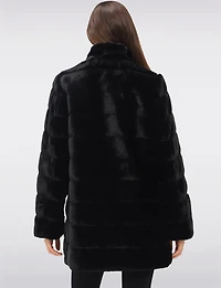 Stella Reversible Coat with Vegan Faux Fur and Smooth Side by Saki