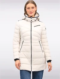 Lightweight Vegan Quilted Puffer Jacket with Detachable Hood by Snoboll