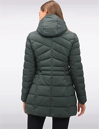 Lightweight Vegan Quilted Puffer Jacket with Detachable Hood by Snoboll