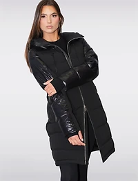 Chic Slim-Fit Quilted Down Puffer Jacket with Hood & Zip Closure by Sicily