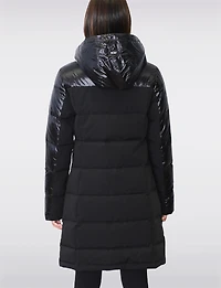 Chic Slim-Fit Quilted Down Puffer Jacket with Hood & Zip Closure by Sicily
