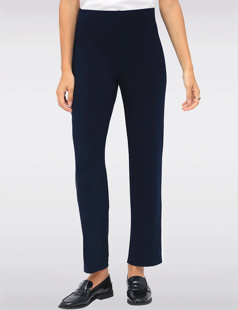 Stretch High-Rise Straight Cut Pull-On Pants by Perle
