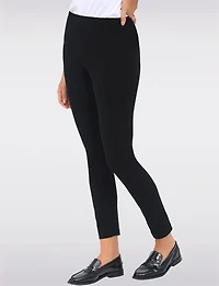 Versatile Pull-On Black Stretch Leggings by Perle