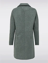 Chic Single-Breasted Notch Collar Coat with Exposed Seams & Pockets by ONLY