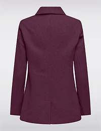 Double-Breasted Twill Short Classic Peacoat by Only