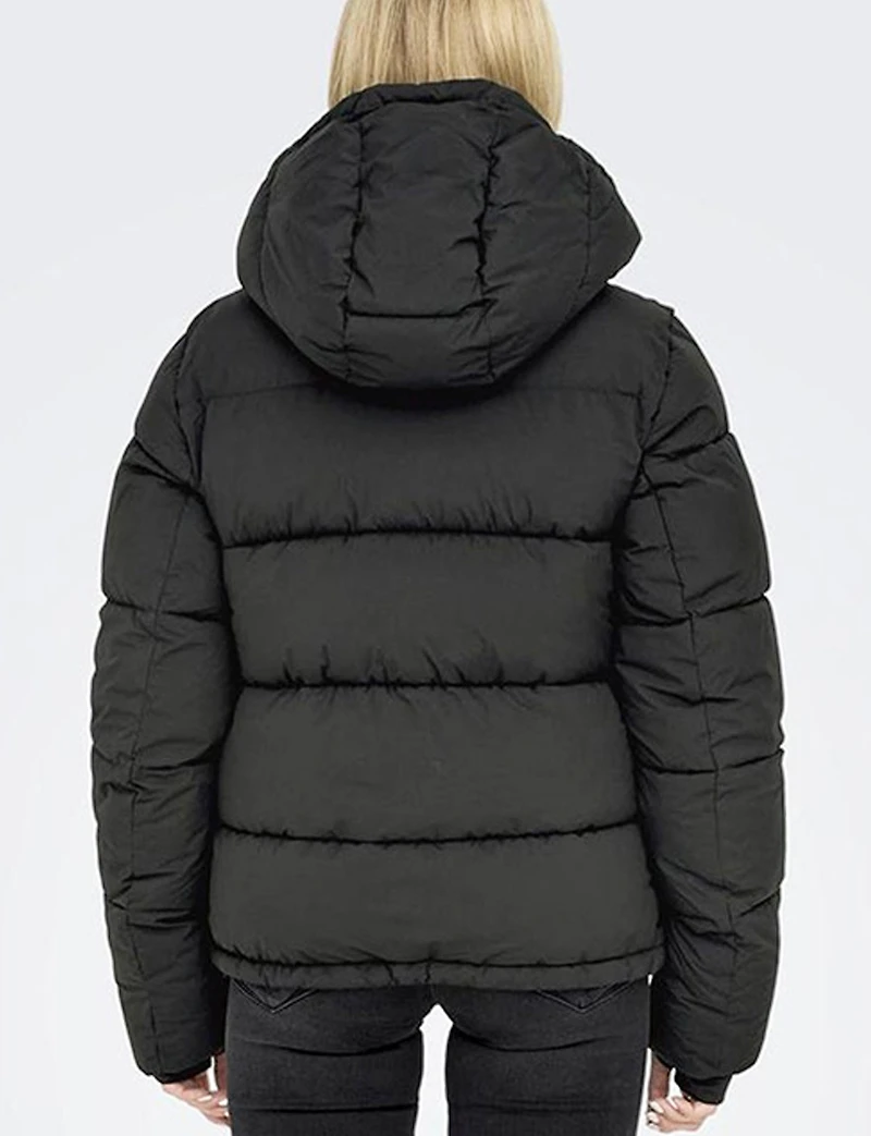 Arctic Slim Featherless Down Puffer Jacket with Removable Hood by Only