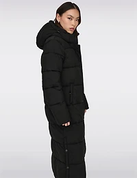 Extra Long Puffer Coat with Hood by Only