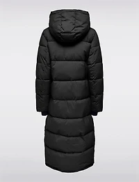Extra Long Puffer Coat with Hood by Only