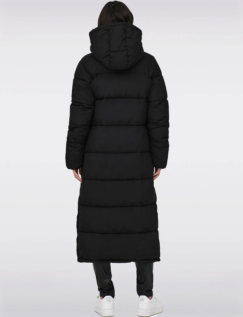 Extra Long Puffer Coat with Hood by Only