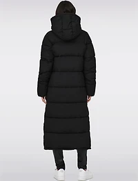 Extra Long Puffer Coat with Hood by Only