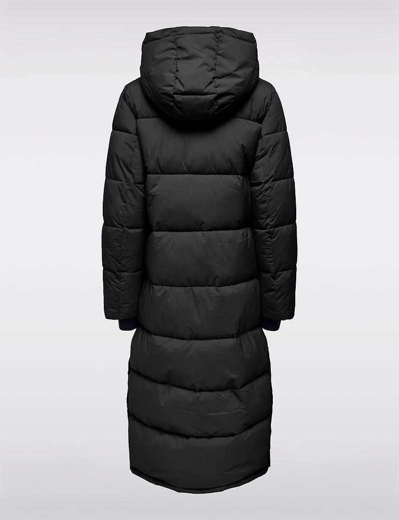 Extra Long Puffer Coat with Hood by Only
