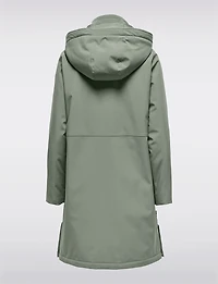 Sleek Water and Wind Resistant Oversized Parka Coat with Detachable Hood by Only